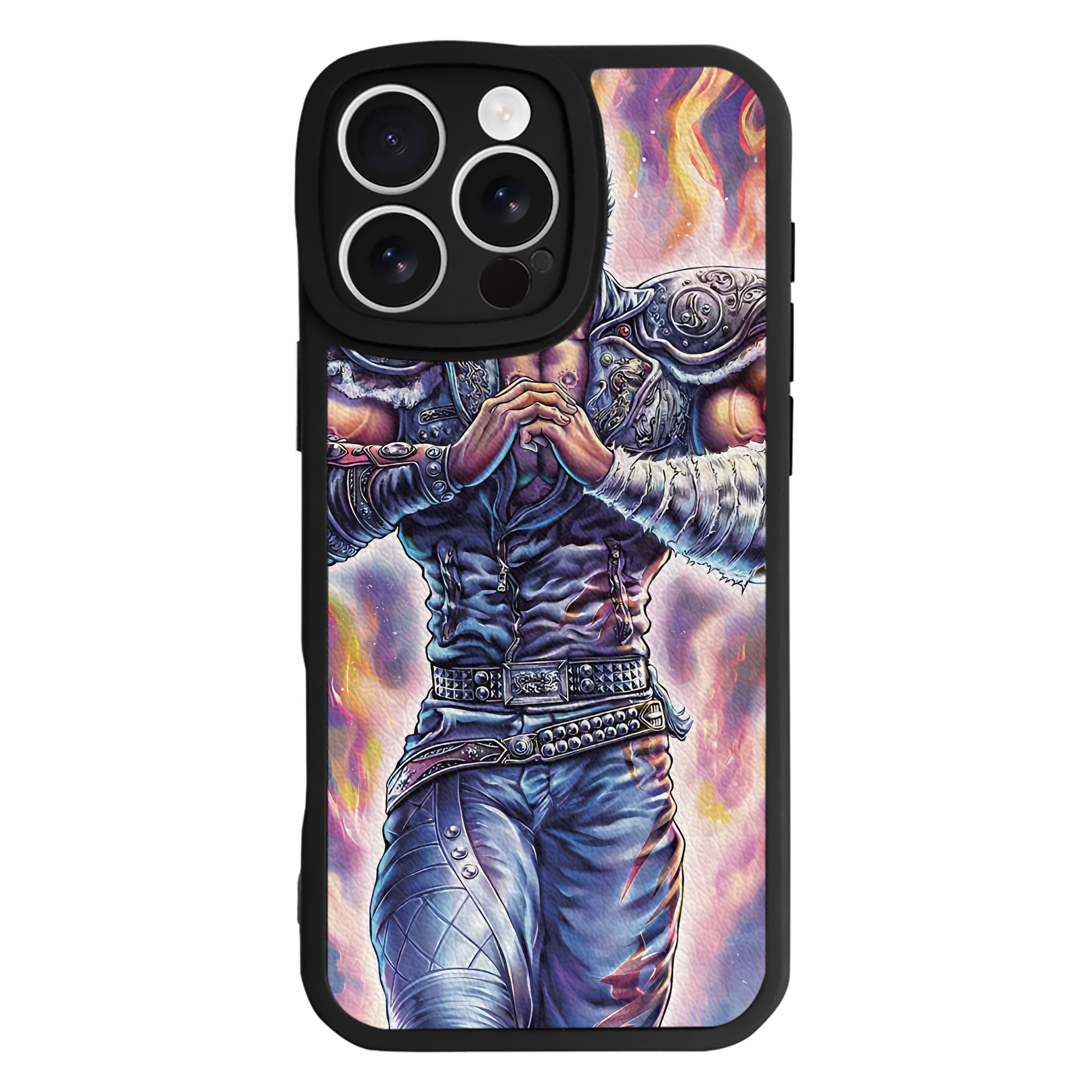 （画像用） 北斗の拳 Fist of the North Star 【iPhone 16シリーズ対応】シリコンスマホケース（レザー調） 材質：シリコン